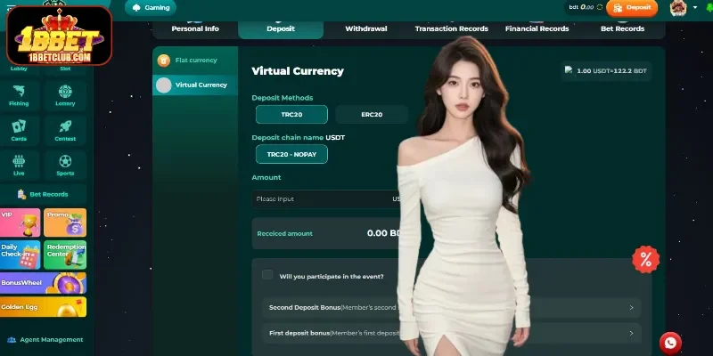 Using USDT for Fast Deposit to 1BBET